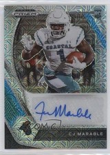 2021 Panini Prizm Draft Picks Mojo 17/25 CJ Marable #DPA-CJM Auto 04tw