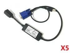 Lot of 5 Dell 0UF366 KVM Interface Module Network Switch POD Cables 520-294-504