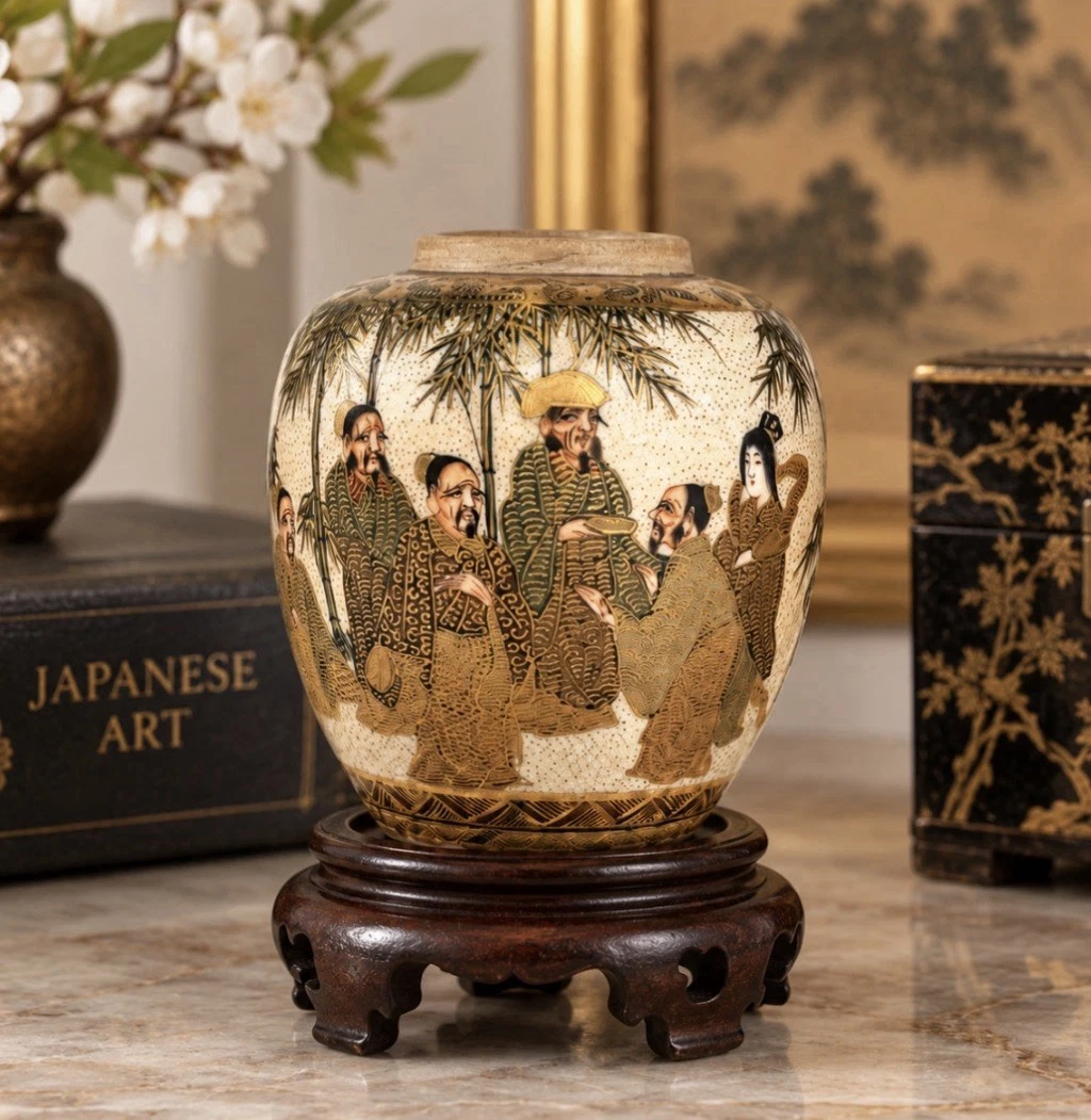 萨摩在日本古董花瓶| eBay