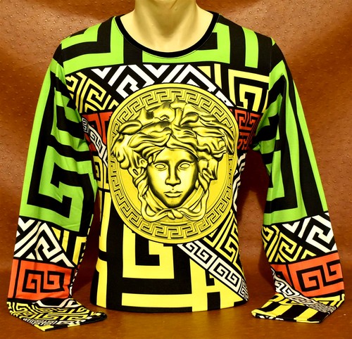 Men’s VERSACE Medusa Graphic Slim Fit Cotton Stretch Crewneck Sweatshirt