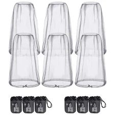 6 Pack Mosquito Head Net for Outdoor Face Neck Protecting Grey - Insects Mesh...