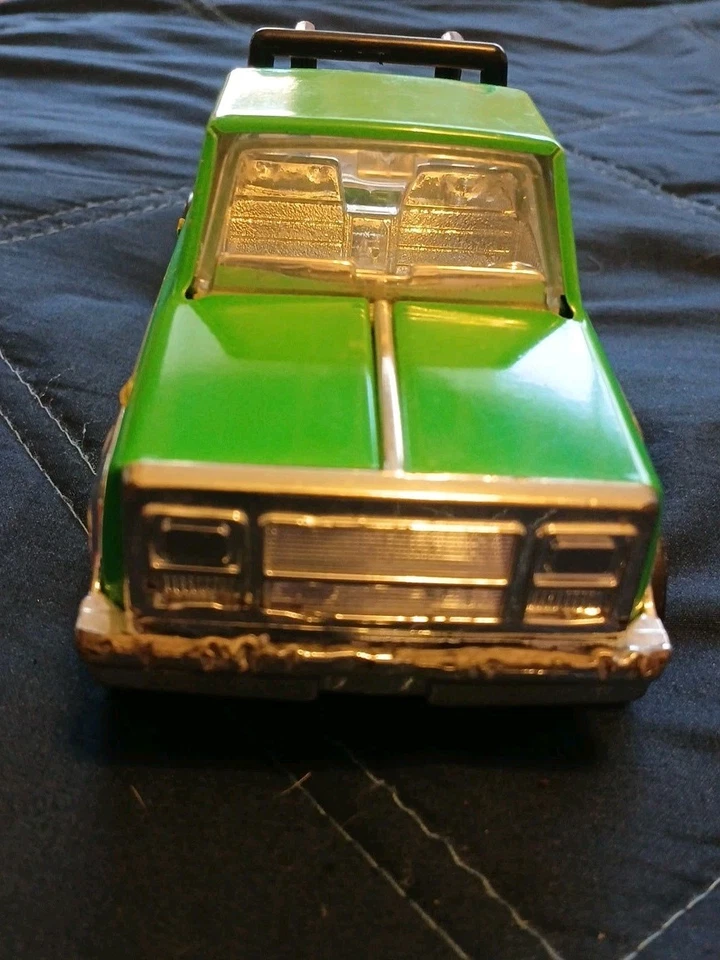 Tonka 1980 Green & Yellow Jeep Pressed Steel Made In USA Vintage Toy - Image 3 of 4