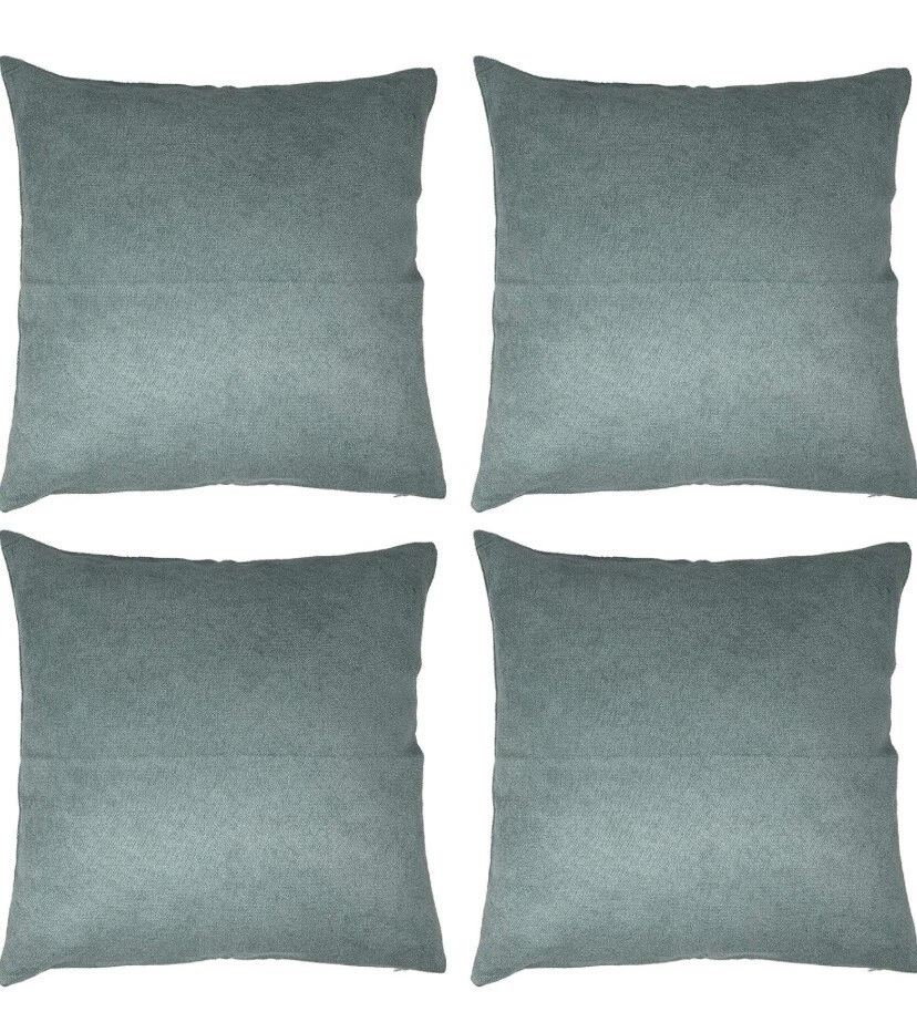 Allgala 4-Pack Decorative Throw Pillow Cover 18x18 Inch-Teal