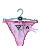 Pink, It Wasn’t Me ￼puppy Multi Logo, ￼Hana Deka Club Ladies Thong/b Brief SZM/L