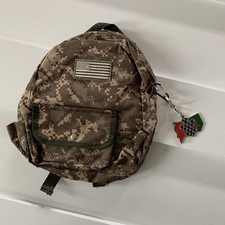 13  Army Digital Camo Print Mini Backpack w/ challenge coin keychain, g12