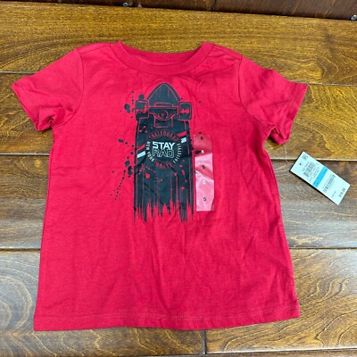 Epic Threads Kids 4t Skateboard New York BKLYN Red T Shirt