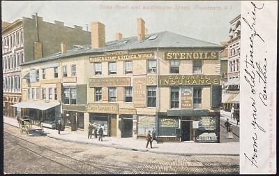 PROVIDENCE, RI. C.1907 PC.(M70)~TURKS HEAD AND WESTMINSTER ST. BUSINESS AREA