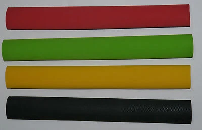 Strapazierfähiger Gummi Cricketschläger Griff schwarz gelb rot grün doppelt gerändelt - Bild 1 von 4