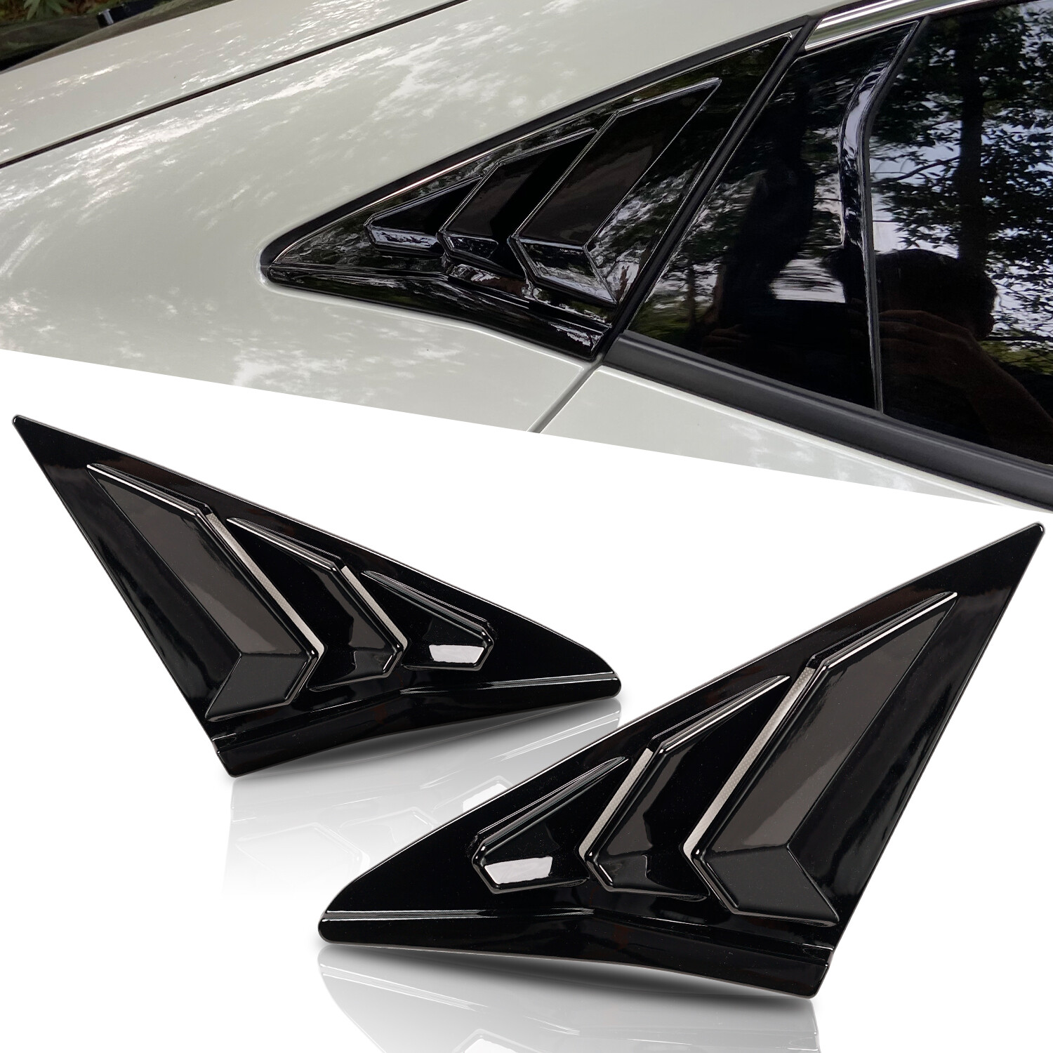 2016-2021 Honda Civic Hatchback Rear Side Window Louver Cover