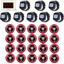 Retekess T128 Restaurant Wireless Calling System Host 8Watch 20 Call Button Food