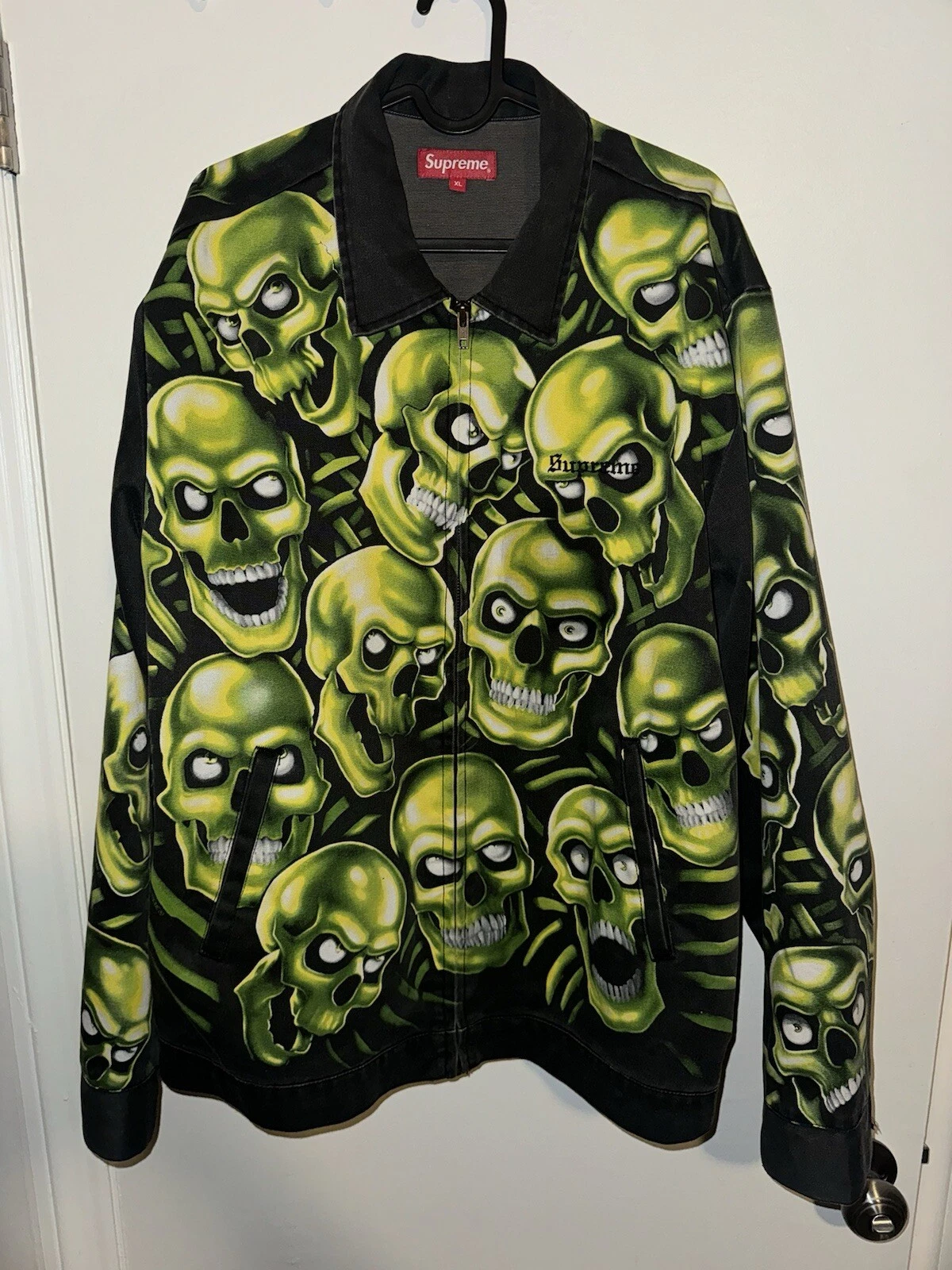 Veste de travail Supreme Skull Pile verte taille XL