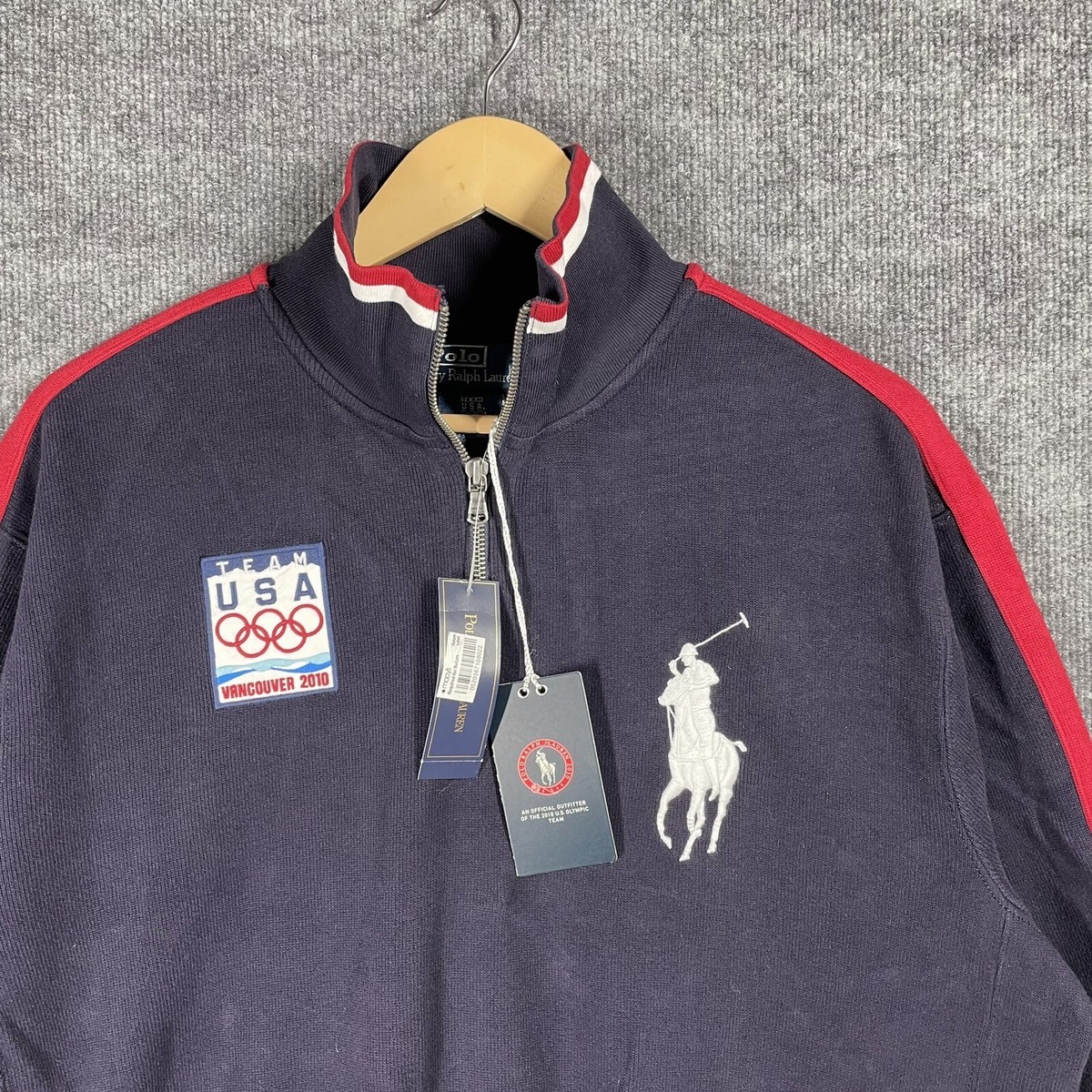 POLO RALPH LAUREN Team USA 2010 Vancouver Olympic 1/4 Zip Sweater
