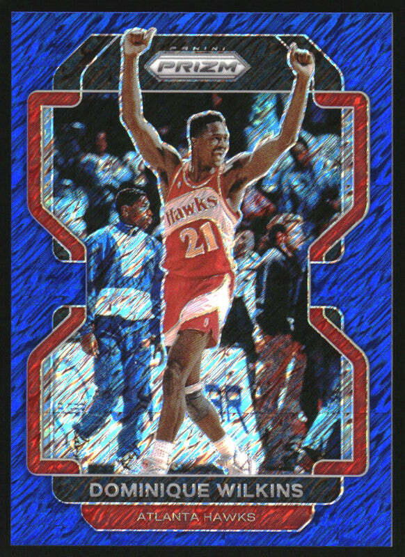 2021-22 Panini Prizm Prizms Blue Shimmer #252 Dominique Wilkins /30