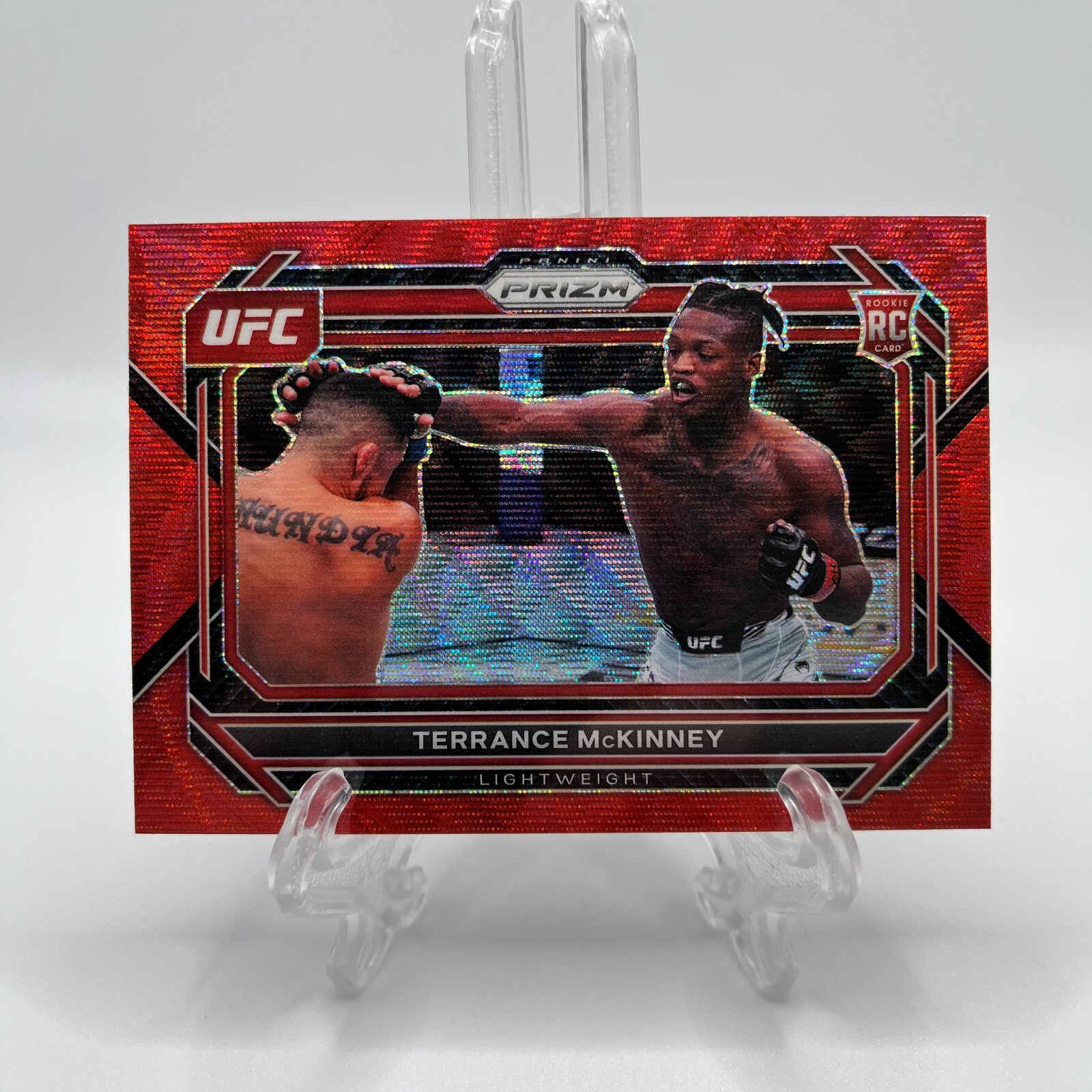 2023 Panini Prizm UFC MMA Ruby Wave Prizm #31 Terrance McKinney - Lightweight RC