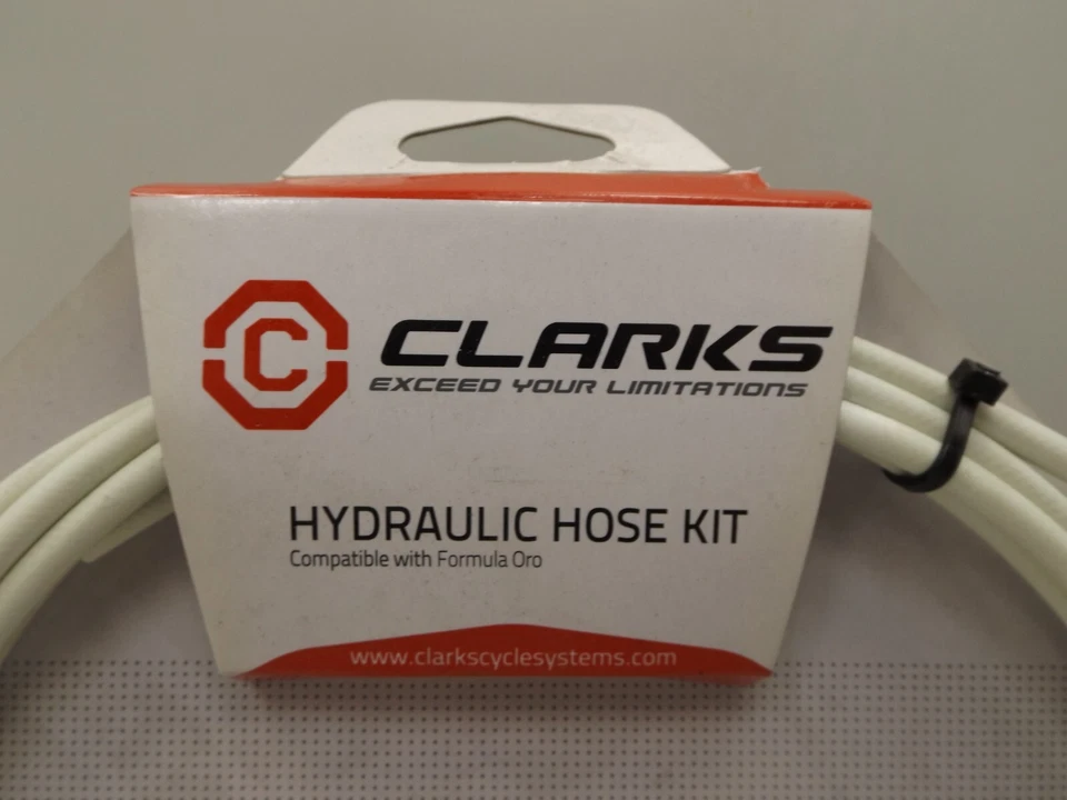 NUEVO Kit de manguera hidráulica Clarks HH1-3 manguera de freno de disco blanco Shimano 3000 mm Foto 2 de 4