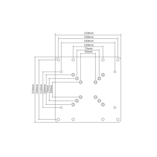Silver LCD Plasma Wall Mount Adapter Plate expands to VESA 200 x 200 / 100 x 200 - Picture 2 of 2