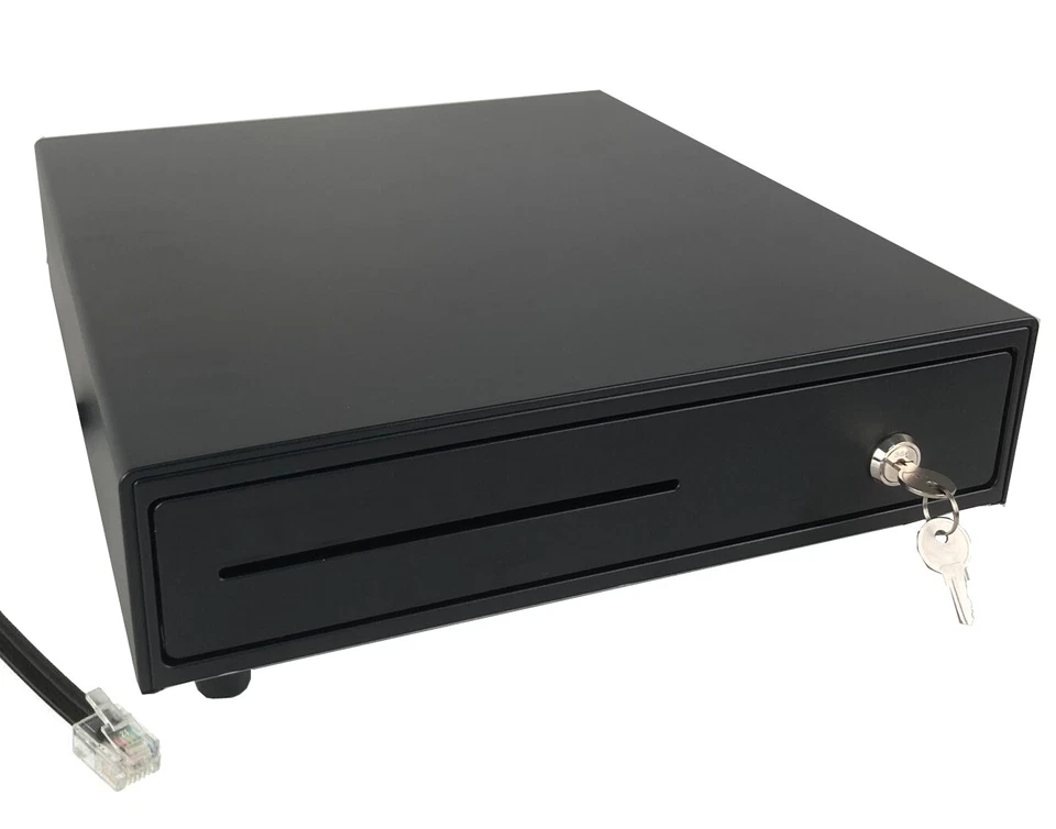 M&S SYSTEMSOLUTIONS KASSENSCHUBLADE KASSENLADE GELDLADE ELEKTRONISCH ü. BONDRUCKER 8Münzen 4 Schein