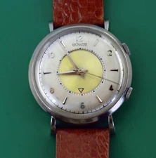 Vintage 50's Jaeger Le Coultre  Manual Wind STAINLESS STEEL(!)  Alarm Watch