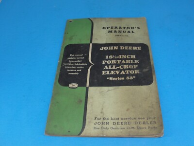 John Deere 18 1/2 inch Portable All-Crop Elevator ''series 53''