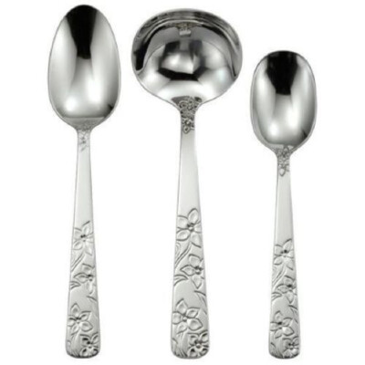 Oneida Veranda 3 Piece Hostess Set Quality 18/10 Stainless