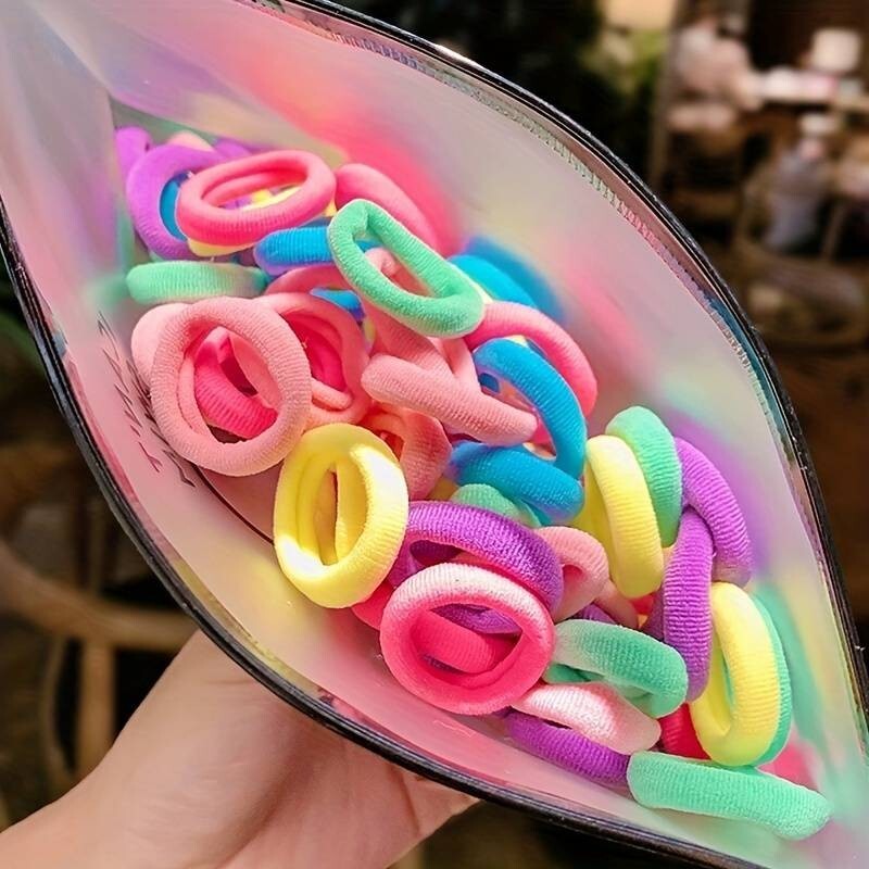 Pack Small Baby Girl Kids Mini Hair Elastics Bobbles Soft Bands Snag Free  Colors