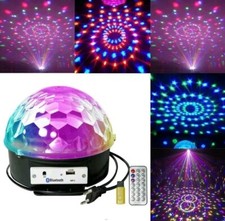 Sfera luminosa proiettore disco dj discoteca Luci led party USB musica bluetooth
