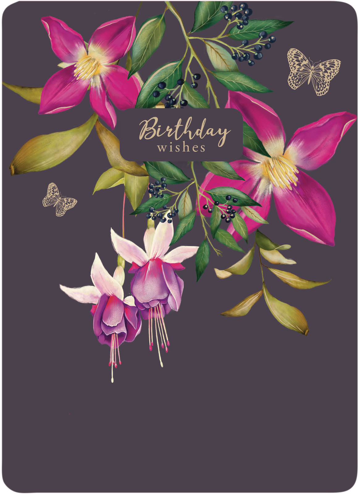 Botanical Blooms Card Collection - Pink Fuchsia
