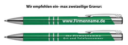 Werbeartikel Metall Kugelschreiber mit Gravur, Wunschgravur, Werbung, Logo, Text - Bild 4 von 6