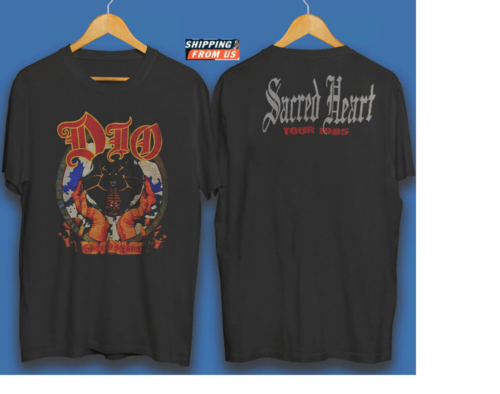 Tour Dio Heart 1985 Sacred Shirt Vintage Band 80s Size Rare Concert Sabbath - Picture 1 of 1