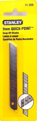STANLEY 11-300 QUICK-POINT  SNAP-OFF BLADES 9MM - 3 PACK