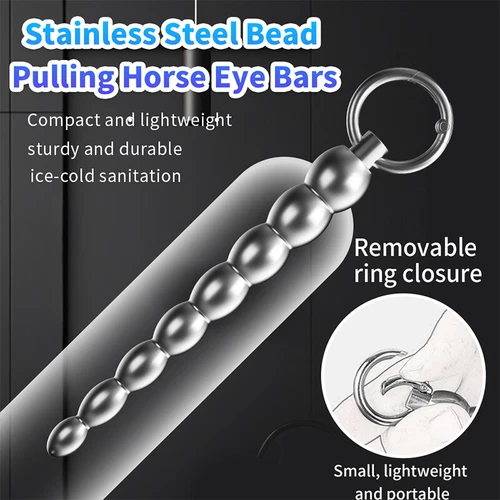 Men Dilator Urethral Sounding Penis Plug Bead Dilator Stainless Steel Stretcher - Picture 11 of 26