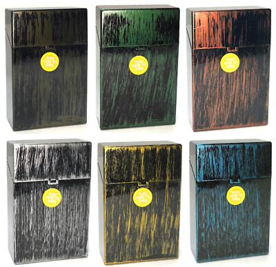 Eclipse Woodgrain Hard Plastic Crushproof Cigarette Case, 4ct, 100s, 3117W