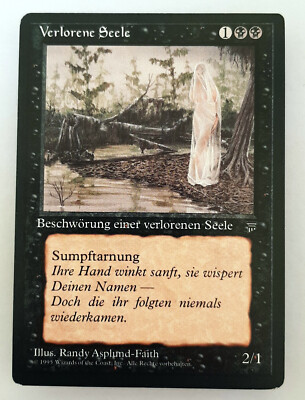  VERLORENE SEELE  RENAISSANCE DEUTSCH 1995  NM  SCHWARZ  MAGIC  MTG Lost Soul