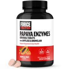 FORCE FACTOR Papaya Enzymes Complex, Digestion Supplement and Bloating Relief