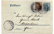 Germany 1907 Postal stationery card mailed from Hundsbach