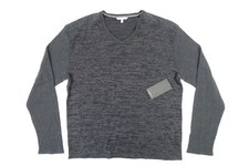 CALVIN KLEIN JEANS CK DARK CHARCOAL HEATHER GRAY 2XL VNECK SWEATER MENS NWT NEW