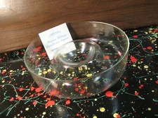 Princess House #401 Hand-Blown Etched Crystal Chip n' Dip Bowl