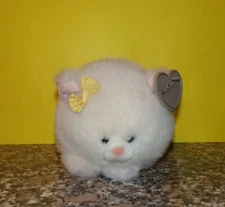 1988 The Summit Collection Heartwarmers White 6" Ball Kitty cat Plush