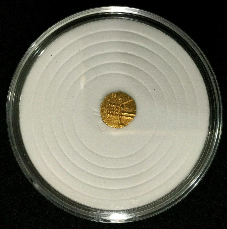 1881 Índia Travancore Gold Viraraya Fanam XF - Um artefato histórico raro - Imagem 2 de 2