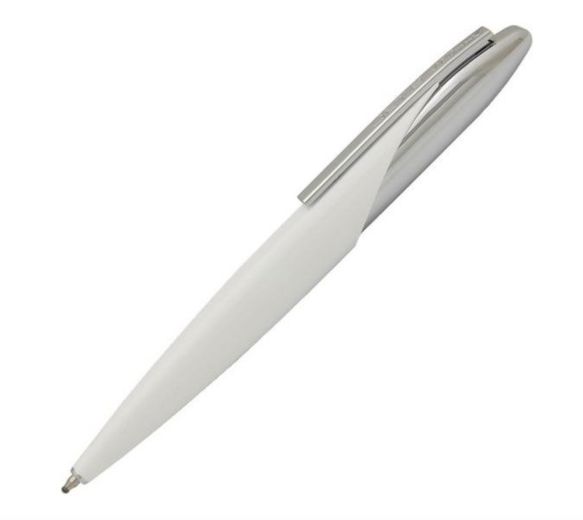 S.T. Dupont Jet 8 Ball Point Pen, White with Chrome Appointments