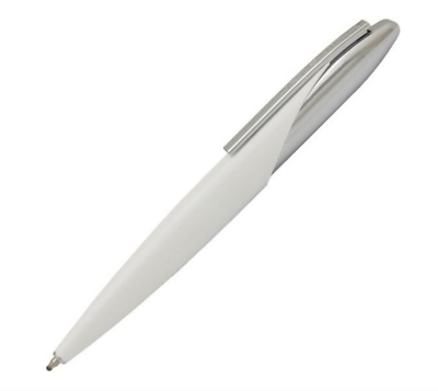 S.T. Dupont Jet 8 Ball Point Pen, White with Chrome Appointments