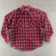 VINTAGE Basic Editions Shirt Men Medium Red F...
