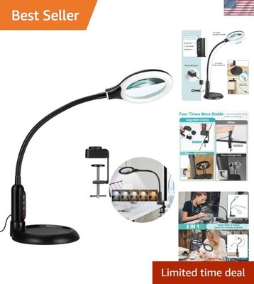 Upgraded 10X Magnifier with Light and 5 Modes - Perfect for Seniors and Crafters