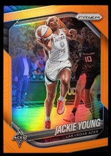 Jackie Young Orange Prizm 85/99 2025 Panini WNBA Prizm Aces