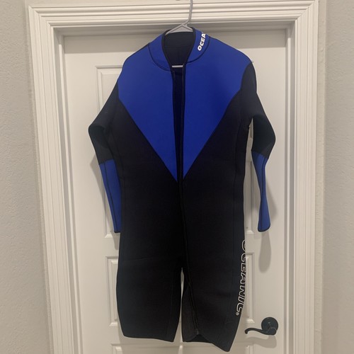 Oceanic Black And Blue Short Wetsuit Surf Diving men’s 2xl