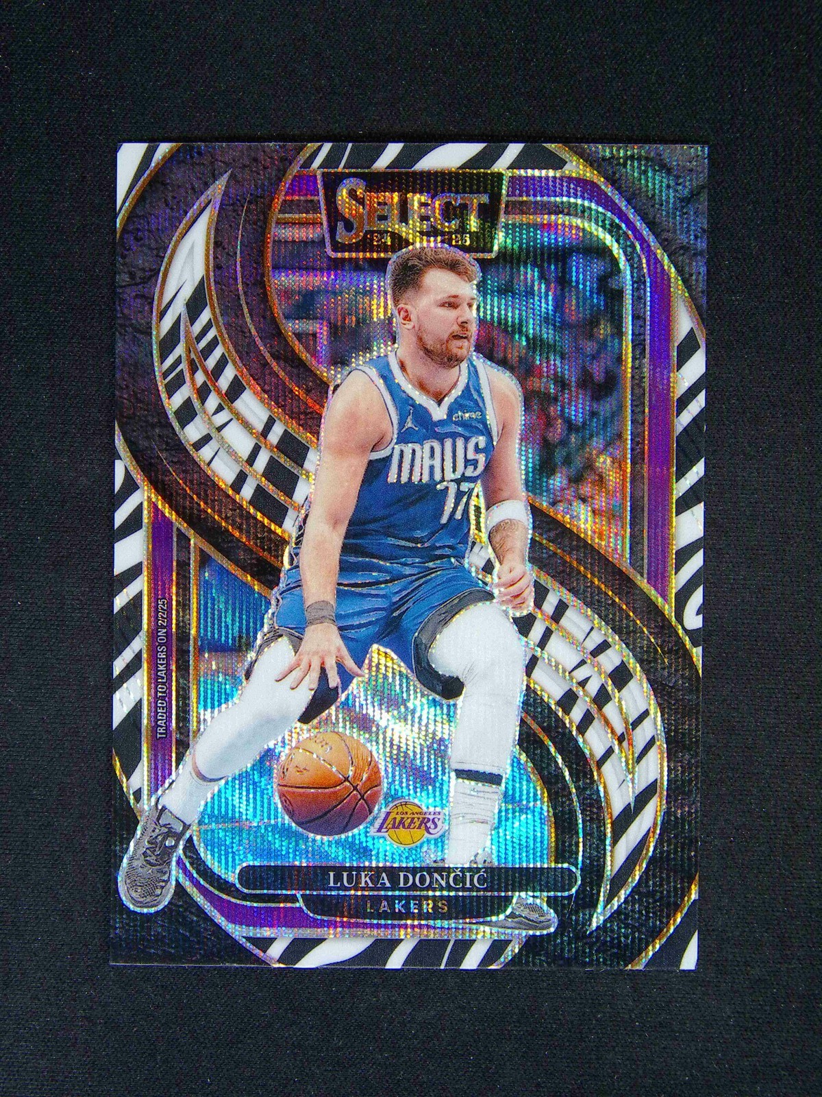 2024-25 Panini Select Luka Doncic #141 Premier Level Zebra Prizms SSP