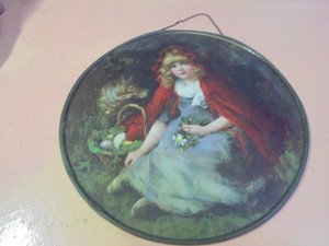 Vintage Little Red Riding Hood with wolf Flue Cover
