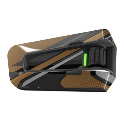 For Cardo Packtalk Edge Device Protection Decal Sticker 1pc Brown Stripe