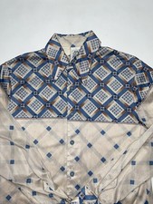 Vintage Kennington California Polyester Pearl Snap Western Long Sleeve Shirt Sm