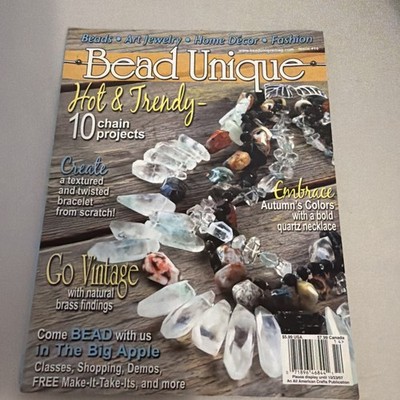 Bead Unique Mag./ Issue #14/2007/Fall/Beads/Art Jewelry/Home Decor/Fashion T90